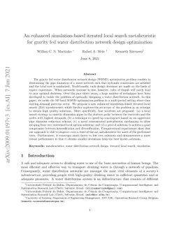 An enhanced simulation-based iterated local search metaheuristic for
  gravity fed water distribution network design optimization