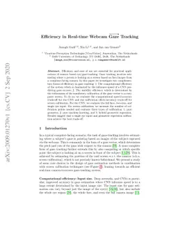 Efficiency in Real-time Webcam Gaze Tracking