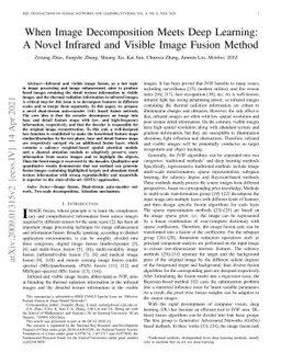 When Image Decomposition Meets Deep Learning: A Novel Infrared and
  Visible Image Fusion Method