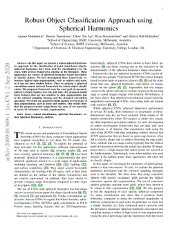 Robust Object Classification Approach using Spherical Harmonics