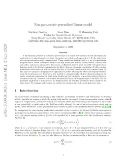 Non-parametric generalized linear model