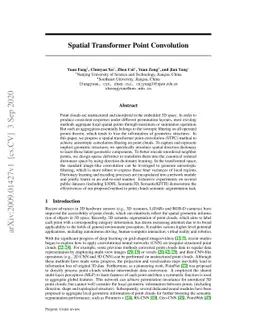 Spatial Transformer Point Convolution