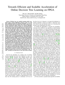 Towards Efficient and Scalable Acceleration of Online Decision Tree
  Learning on FPGA
