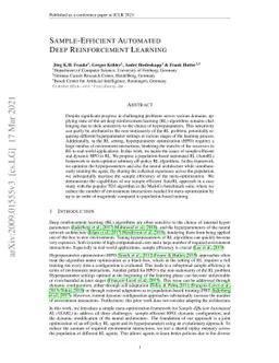 Sample-Efficient Automated Deep Reinforcement Learning