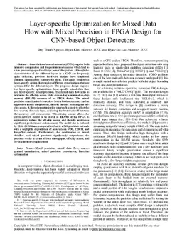 Layer-specific Optimization for Mixed Data Flow with Mixed Precision in
  FPGA Design for CNN-based Object Detectors