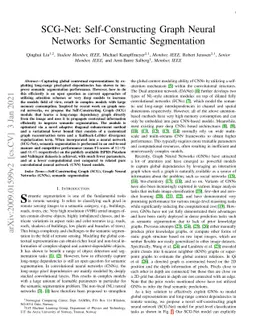SCG-Net: Self-Constructing Graph Neural Networks for Semantic
  Segmentation
