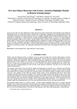 Few-shot Object Detection with Feature Attention Highlight Module in
  Remote Sensing Images