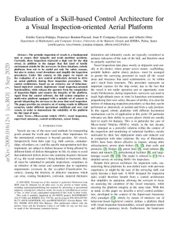 Evaluation of a Skill-based Control Architecture for a Visual
  Inspection-oriented Aerial Platform