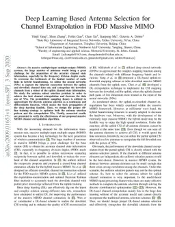 Deep Learning Based Antenna Selection for Channel Extrapolation in FDD
  Massive MIMO