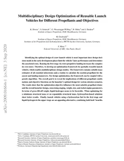 Multidisciplinary Design Optimization of Reusable Launch Vehicles for
  Different Propellants and Objectives