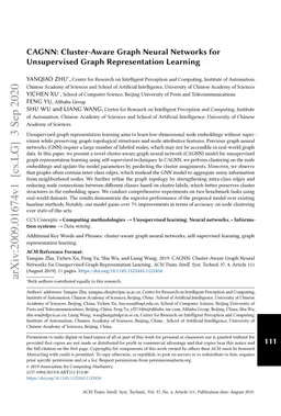 CAGNN: Cluster-Aware Graph Neural Networks for Unsupervised Graph
  Representation Learning