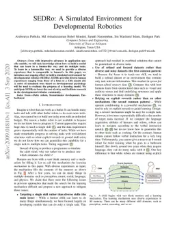 SEDRo: A Simulated Environment for Developmental Robotics