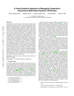 A Visual Analytics Approach to Debugging Cooperative, Autonomous
  Multi-Robot Systems' Worldviews