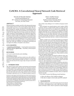 CoNCRA: A Convolutional Neural Network Code Retrieval Approach