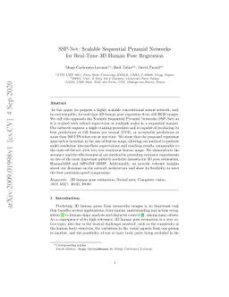 SSP-Net: Scalable Sequential Pyramid Networks for Real-Time 3D Human
  Pose Regression