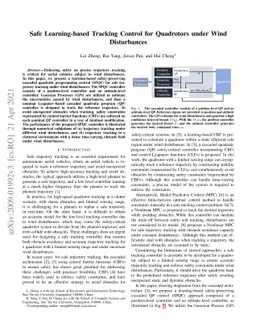 Safe Learning-based Tracking Control for Quadrotors under Wind
  Disturbances