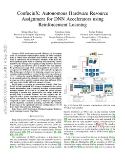ConfuciuX: Autonomous Hardware Resource Assignment for DNN Accelerators
  using Reinforcement Learning