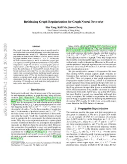 Rethinking Graph Regularization for Graph Neural Networks