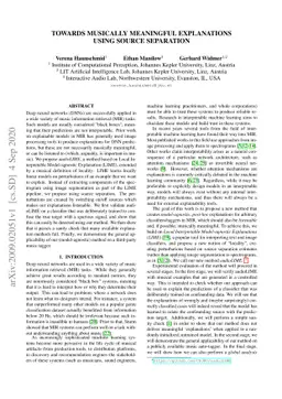 Towards Musically Meaningful Explanations Using Source Separation