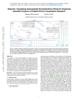 GlassViz: Visualizing Automatically-Extracted Entry Points for Exploring
  Scientific Corpora in Problem-Driven Visualization Research