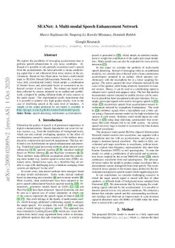 SEANet: A Multi-modal Speech Enhancement Network