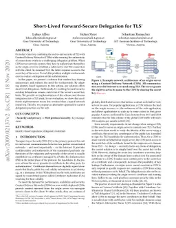 Short-Lived Forward-Secure Delegation for TLS