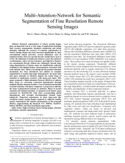 Multi-Attention-Network for Semantic Segmentation of Fine Resolution
  Remote Sensing Images