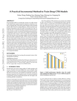 A Practical Incremental Method to Train Deep CTR Models