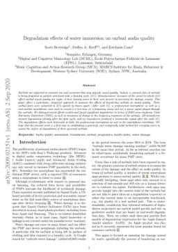 Degradation effects of water immersion on earbud audio quality