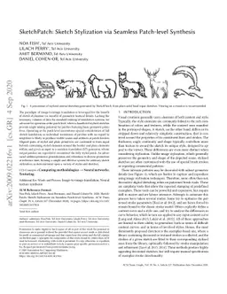 SketchPatch: Sketch Stylization via Seamless Patch-level Synthesis