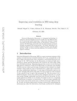 Improving axial resolution in SIM using deep learning