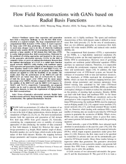 Flow Field Reconstructions with GANs based on Radial Basis Functions