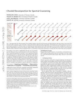 Chordal Decomposition for Spectral Coarsening