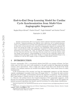 End-to-End Deep Learning Model for Cardiac Cycle Synchronization from
  Multi-View Angiographic Sequences