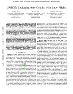 LFGCN: Levitating over Graphs with Levy Flights