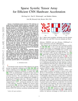 Sparse Systolic Tensor Array for Efficient CNN Hardware Acceleration