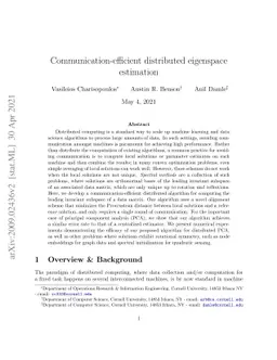 Communication-efficient distributed eigenspace estimation
