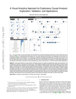 A Visual Analytics Approach for Exploratory Causal Analysis:
  Exploration, Validation, and Applications