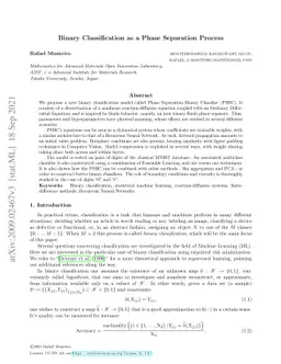 Binary Classification as a Phase Separation Process