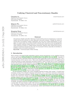 Unifying Clustered and Non-stationary Bandits