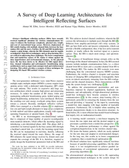 A Survey of Deep Learning Architectures for Intelligent Reflecting
  Surfaces
