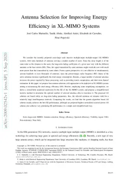 Antenna Selection for Improving Energy Efficiency in XL-MIMO Systems