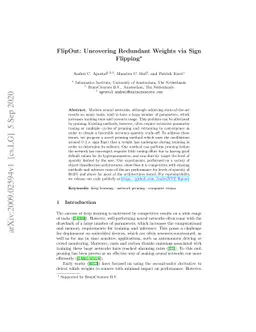 FlipOut: Uncovering Redundant Weights via Sign Flipping