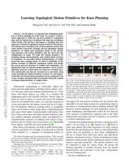 Learning Topological Motion Primitives for Knot Planning