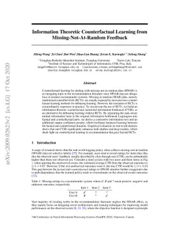 Information Theoretic Counterfactual Learning from Missing-Not-At-Random
  Feedback