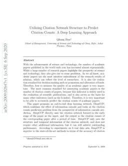 Utilizing Citation Network Structure to Predict Citation Counts: A Deep
  Learning Approach
