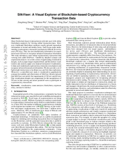SilkViser:A Visual Explorer of Blockchain-based Cryptocurrency
  Transaction Data