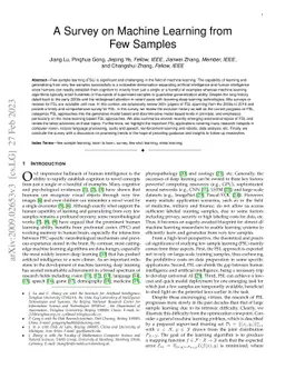 A Survey on Machine Learning from Few Samples