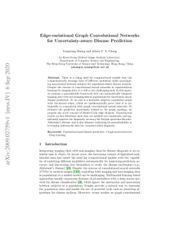 Edge-variational Graph Convolutional Networks for Uncertainty-aware
  Disease Prediction