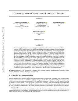 Gradient-based Competitive Learning: Theory